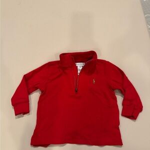 Ralph Lauren Kids Red Quarter-Zip Sweatshirt